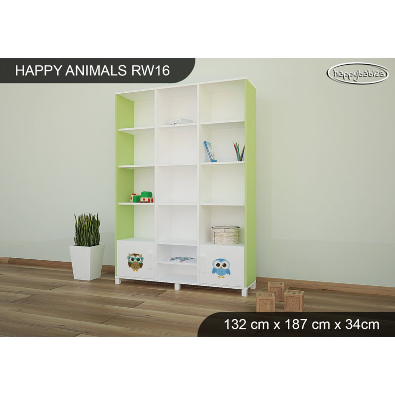 187cm H X 132cm W Kids Bookcase, Green