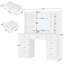 Dressing Table with 3-Color LED Lights Mirror, Adjustable Brightness, Vanity Table Makeup Desk with 9 Drawers and 7 Storage Shelves, Modern Vanity Desk for Bedroom Dressing Room, White