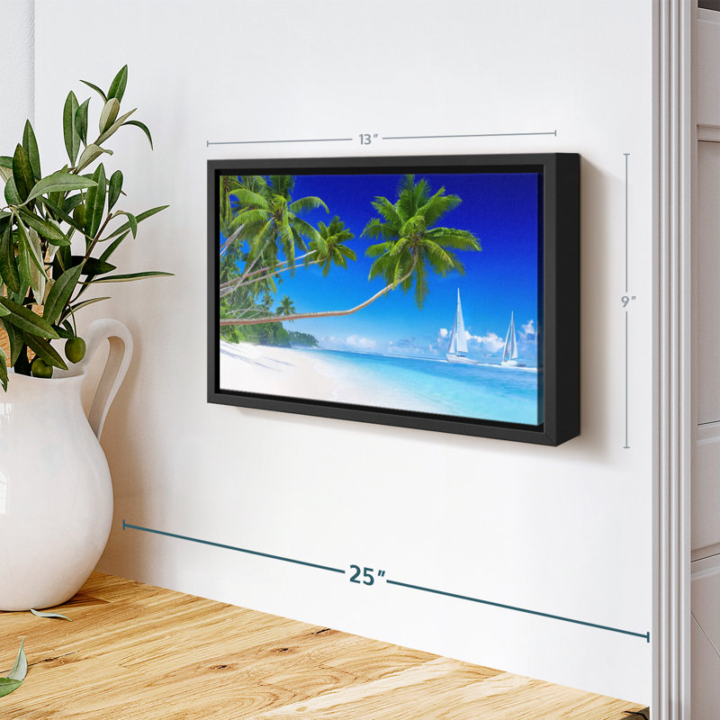 Plage «Seaside Palms Wall Art», H 9 po x l 13 po