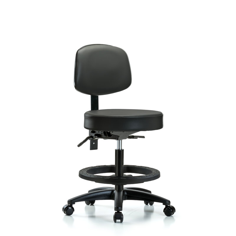 Chaise de travail, Roulettes, Carbone, Noir