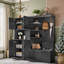 Armoire de vestibule multifonctionnelle 2-en-1 avec rangement et 4 crochets UnaFlora-1450152127