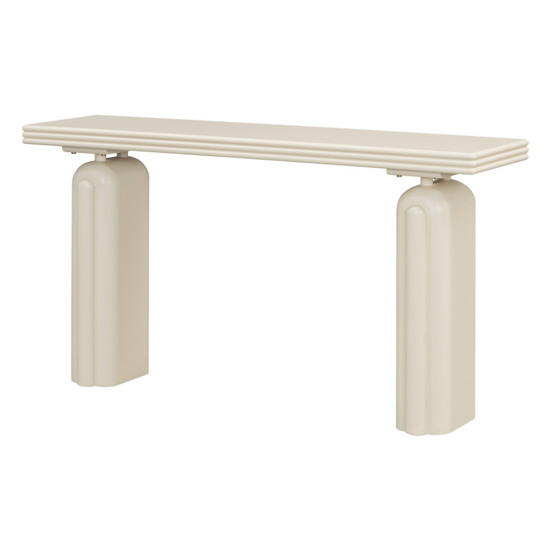 Lowell 60-Inches Long Wood Console Table, Beige