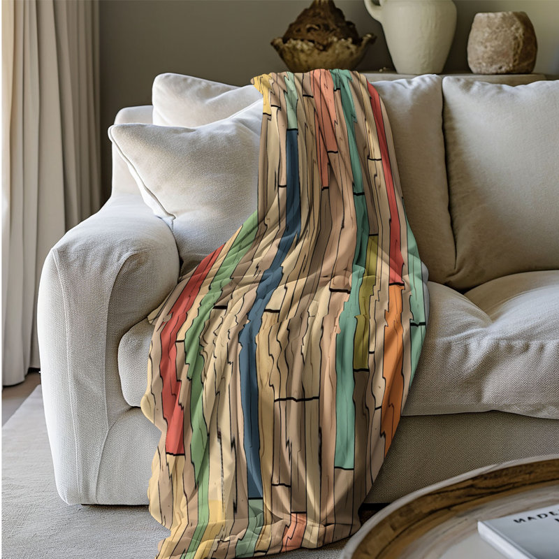 Rustic Shapes - 1 Piece Blanket, 80" L x 60" W