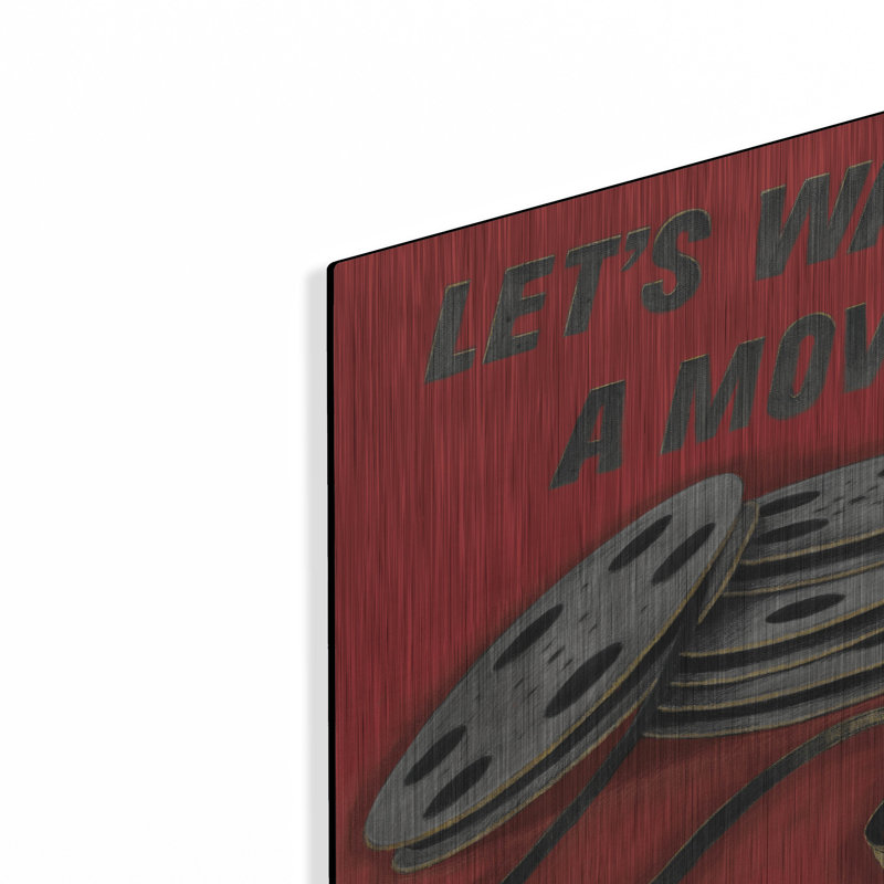  «Lets Watch A Movie Red» par Wild Apple, H 12 po x l 12 po