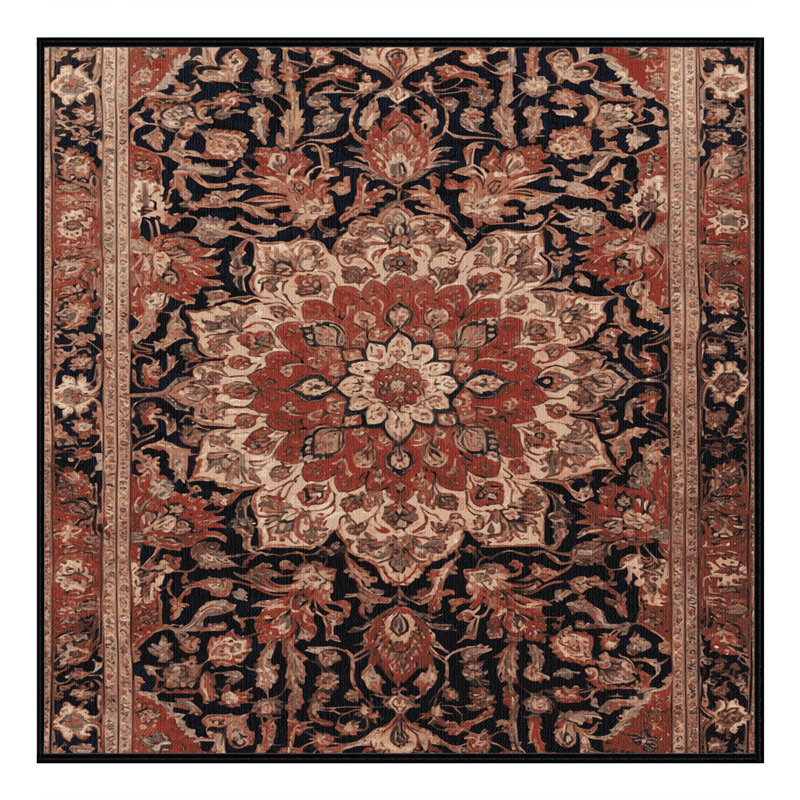 Tapis brun lavable à la machine, Carré 3 pi