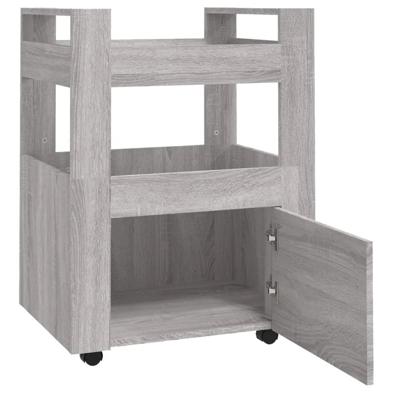 60 Cm Kitchen Trolley, Grey Sonoma