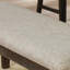 Tissu gris chaud de style moderne avec cadre espresso et dossier de siège rembourré 1pc