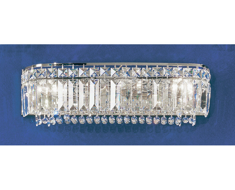 Barre d'éclairage de salle de bain 3 lumières Ambassador, Crystalique plus, Chrome, 48 po