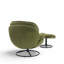 Velvet Swivel With Footstool Accent Chair-1895488094