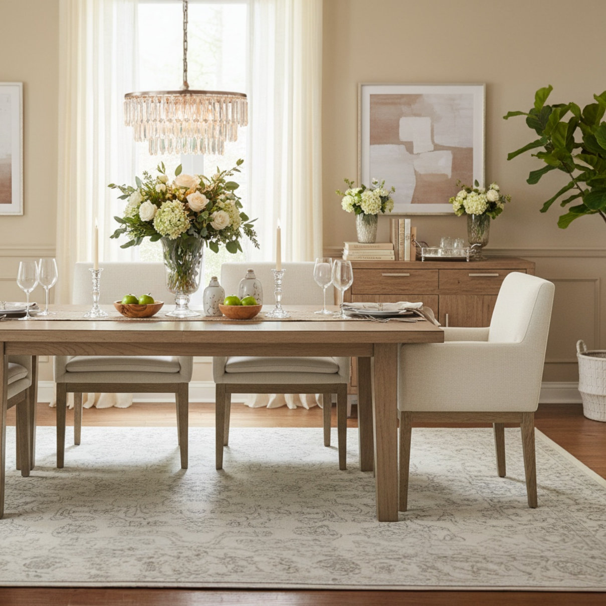Bethea Dining Armchair, Performance Linen Effie Linen 