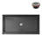60 in. x 32 in. Alcove Acrylic Shower Base in Glossy Black With Center Drain, Drain Included-115227565
