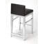 Kelsey Stainless Steel Faux Leather 25"Counter Stool