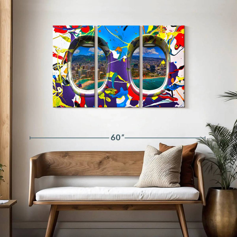 Mehar Abstract Airplane Window, 28" H x 45" W