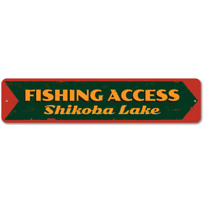 Old Fishing Access Metal Sign