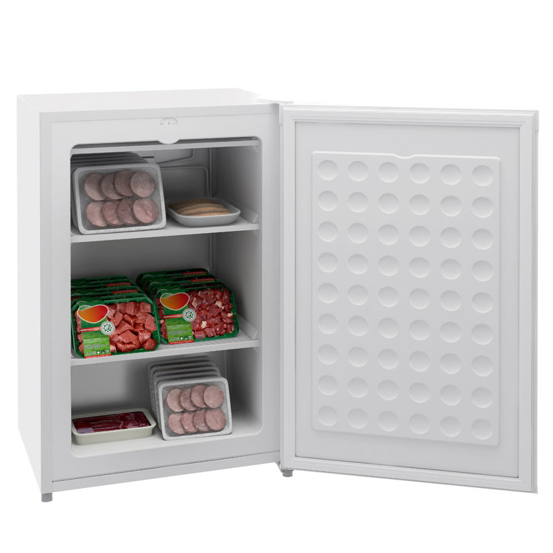 HomCom 21.5'' W Freestanding 3 Cubic Feet Beverage Cooler, White
