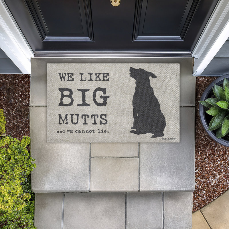  We Like Big Mutts Quick Dry Non Slip Door Mat Recycled Cushioned, 18"x30", We Like Big Mutts