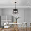 Lustre suspendu industriel 16 lumières à 4 lumières, cage moderne en métal, luminaire suspendu réglable pour la salle à manger, la cuisine et le salon (sans ampoules)-1045530626