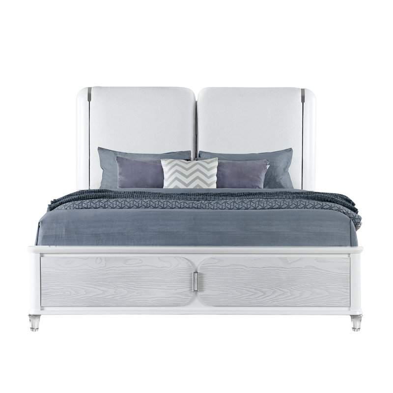 Brenda Grey Bed With Led Light, King