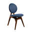 Chaise d'appoint revêtue de lin King Louis-686929145