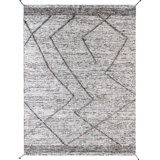 Moroccan Hand Woven Cotton and Wool Area Rug