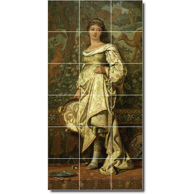 Carreau de céramique décorative 36 po x 72 po 12 po x 12 po, Elihu Vedder Dancer, peinture W08989