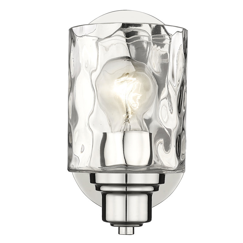 Meuble-lavabo 1 lumière, Nickel poli