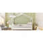Lit simple en bois avec lit gigogne simple, blanc