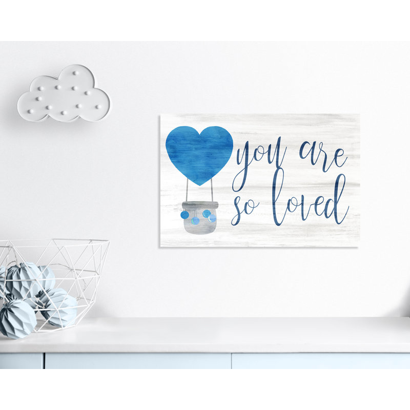 «You are so adoré», impression sur papier, H 24 po x l 36 po x P 1,5 po, Bleu, Canevas