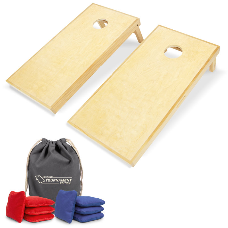 Ensemble de planches de cornhole GoSports Premium 4 pi x 2 pi, Naturel