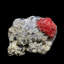 Rhodochrosite Sweet Home sur tetrahedrite et quartz