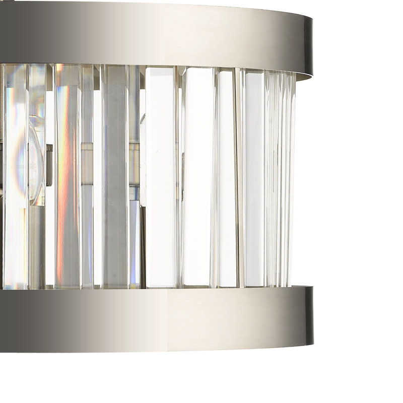 Brock 1 - Light Drum Pendant, Satin Chrome