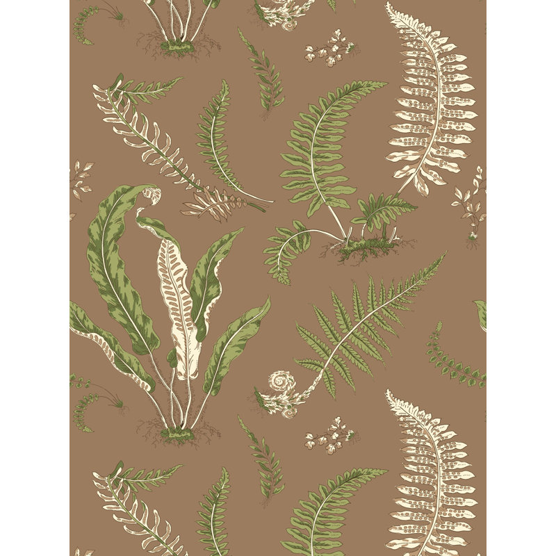 ELSIE DE WOLFE WALLCOVERING, Green/Brown