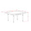 L'ensemble de 3 tables de salle à manger modernes comprend une table rectangulaire en bois avec Dropleaf et 2 chaises de salle à manger, chêne-645294225-592462593