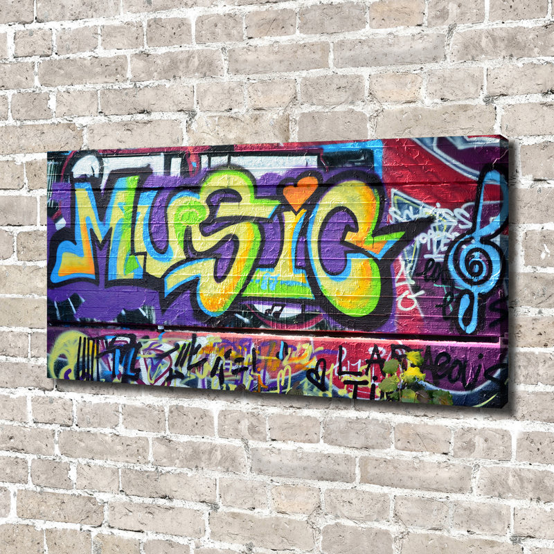 Graffiti On The Wall - Wrapped Canvas Print