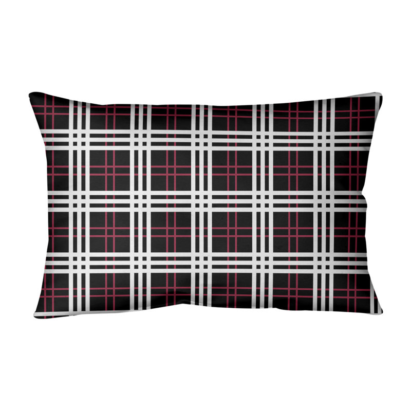 Housse de coussin Luxury Arizona, Noir / Rouge / Blanc