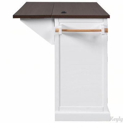Chariot de rangement pour cuisine sur 4 roues avec 4 tablettes de porte et abattant