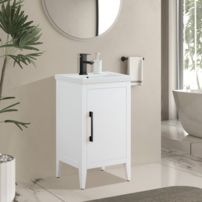 Single Bathroom Vanity with Ceramic Top