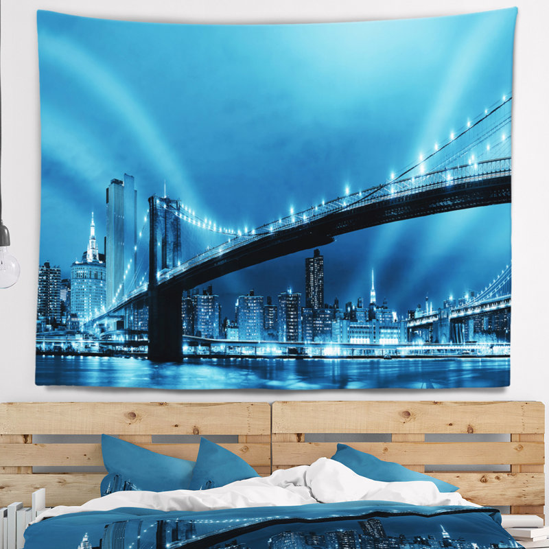 Tapisserie «Cityscape Manhattan Downtown Urban View», H 50 po x l 60 po