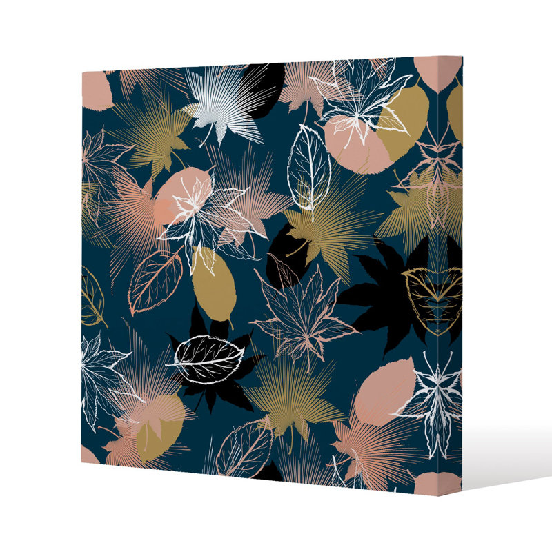 Maple Leaves Slim Style Canvas Print, 60 cm H x 60 cm W