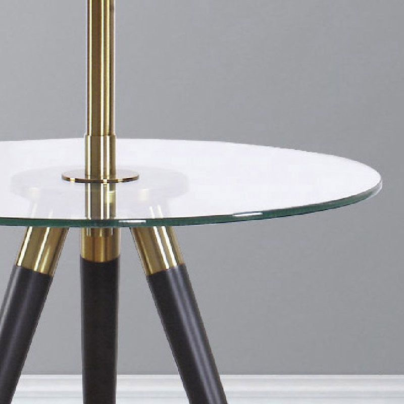Lowrie 68'' Tray Table Floor Lamp, Antique Brass