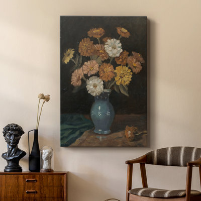Vintage Floral Print CCLIII -Custom Wrapped Gallery Cavas