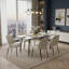 Extendable Metal Base Dining Table-2108697209