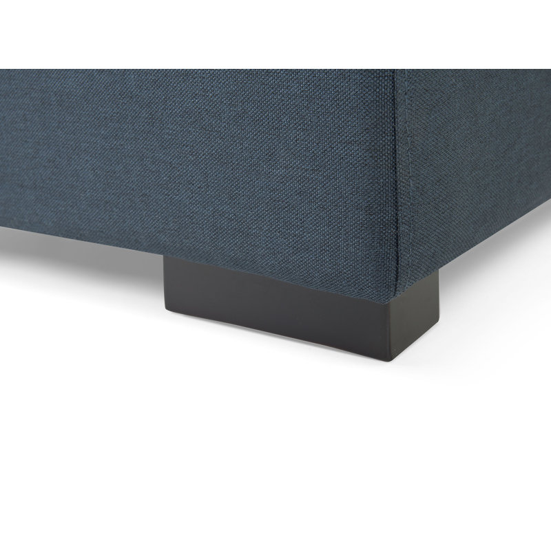 Cronin 80cm Wide Rectangle Standard Ottoman, Dark blue