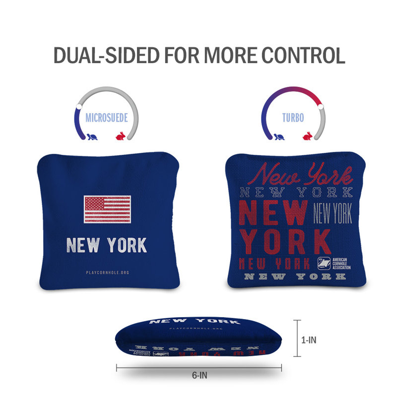 New York Football - sacs rétro Gameday Synergy Pro Cornhole, Bleu