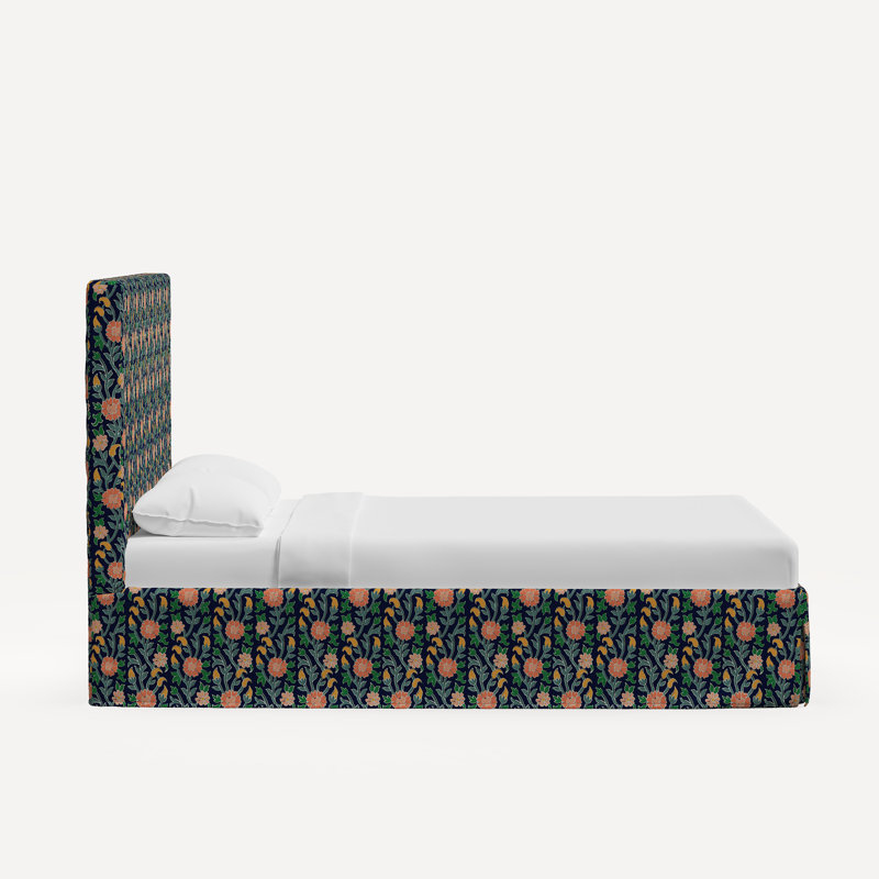 Shona Bed, Jr Laranya Multi Floral Linen, Full