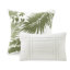 Couette en coton 6 pièces pour un style de vie côtier, taille Queen, rembourrage, imprimé tropical aux nuances variées.