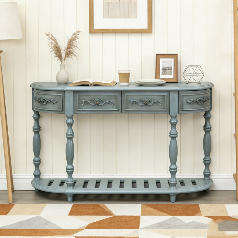 Console 52 po moderne et contemporaine, Bleu antique