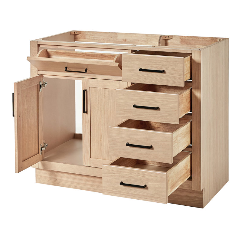 42" Single Bathroom Vanity Base only, Natural Oak