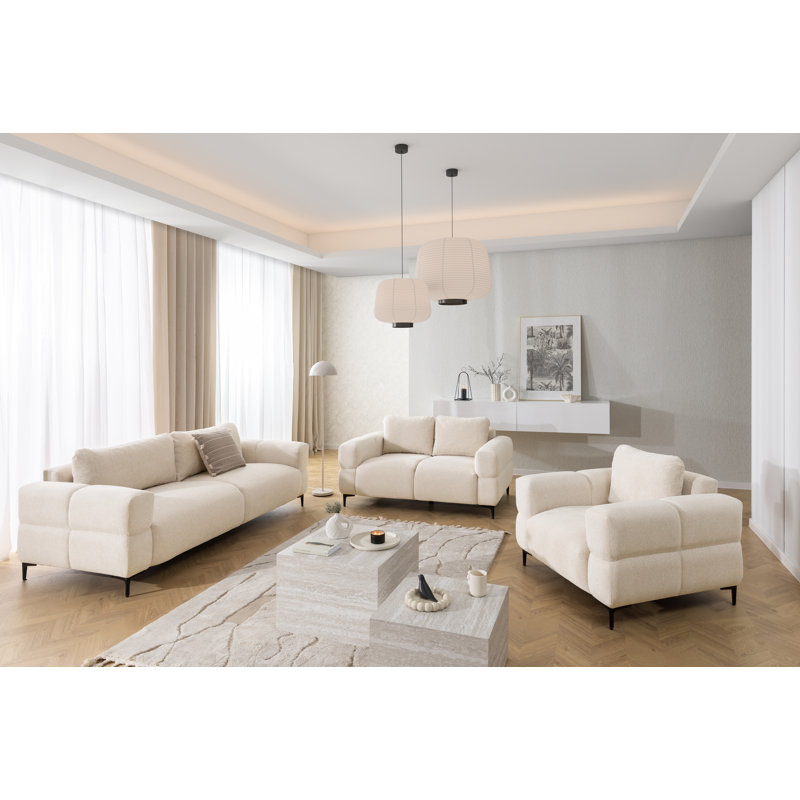 Cardea 3 - Piece Living Room Set, Beige