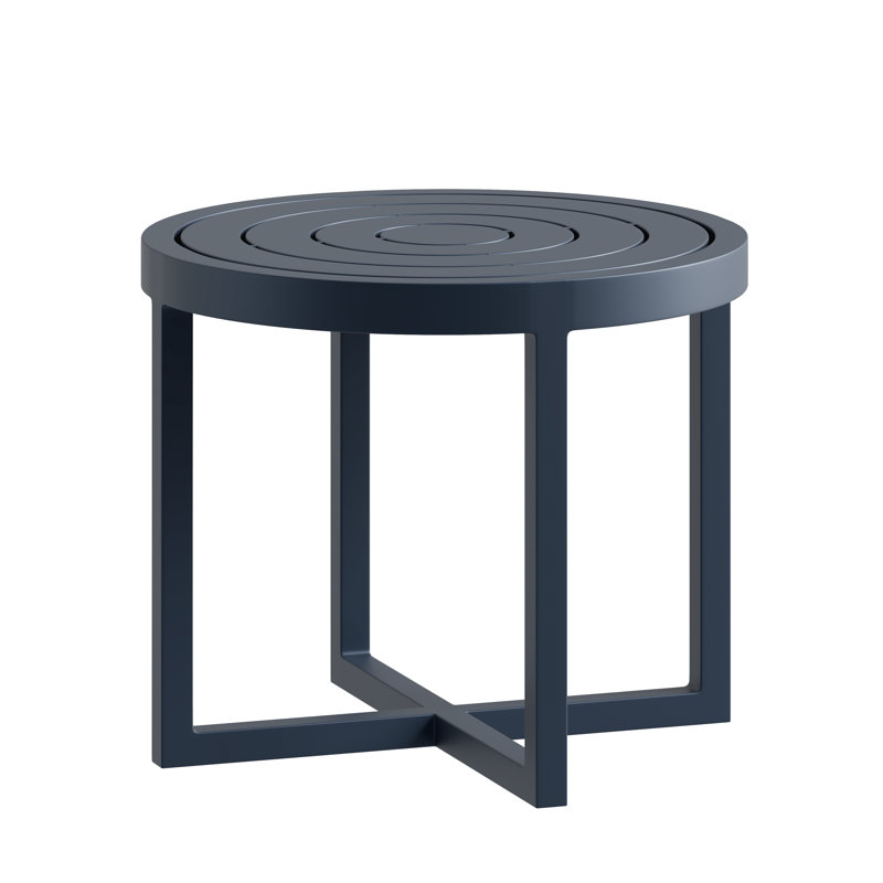 Round End Table, Navy